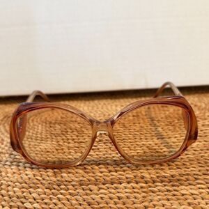 Diplomat 1290 Vintage Eyeglass Frames Brown Oversized Square Women USA
